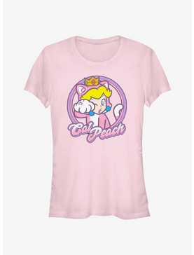 Mario Cat Princess Peach Girls T-Shirt, , hi-res