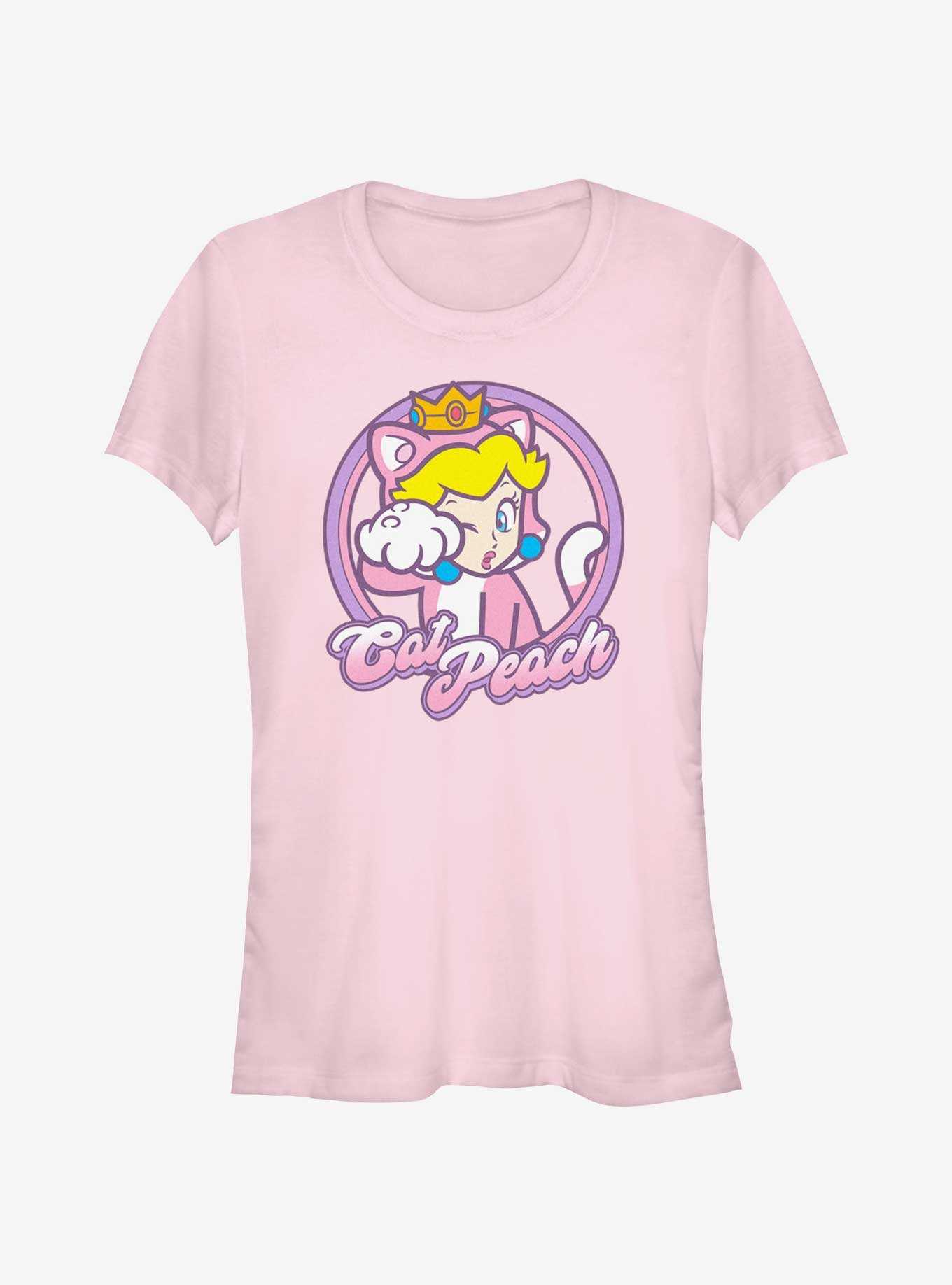 Mario Cat Princess Peach Girls T-Shirt, , hi-res