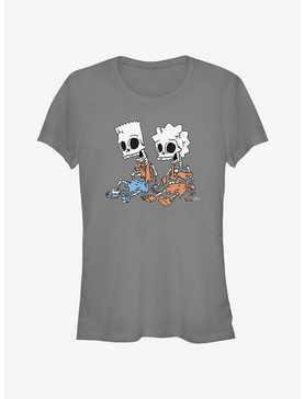 The Simpsons Skeleton Bart And Lisa Girls T-Shirt, , hi-res