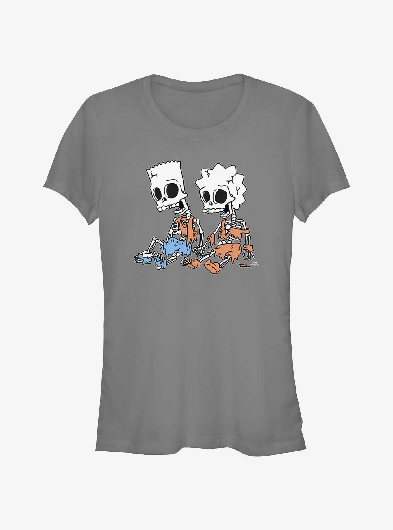 The Simpsons Skeleton Bart And Lisa Girls T-Shirt, , hi-res