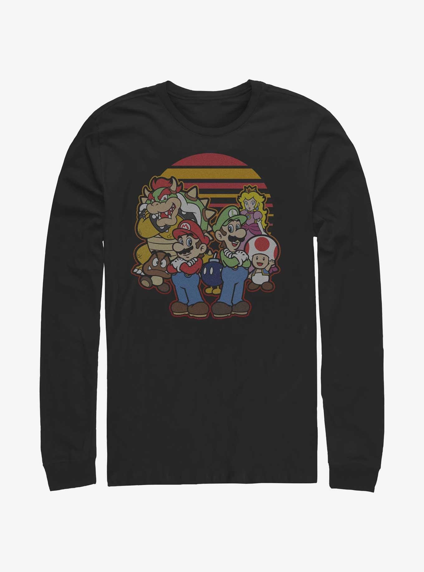 Nintendo Zelda Mario And Friends Long-Sleeve T-Shirt, BLACK, hi-res