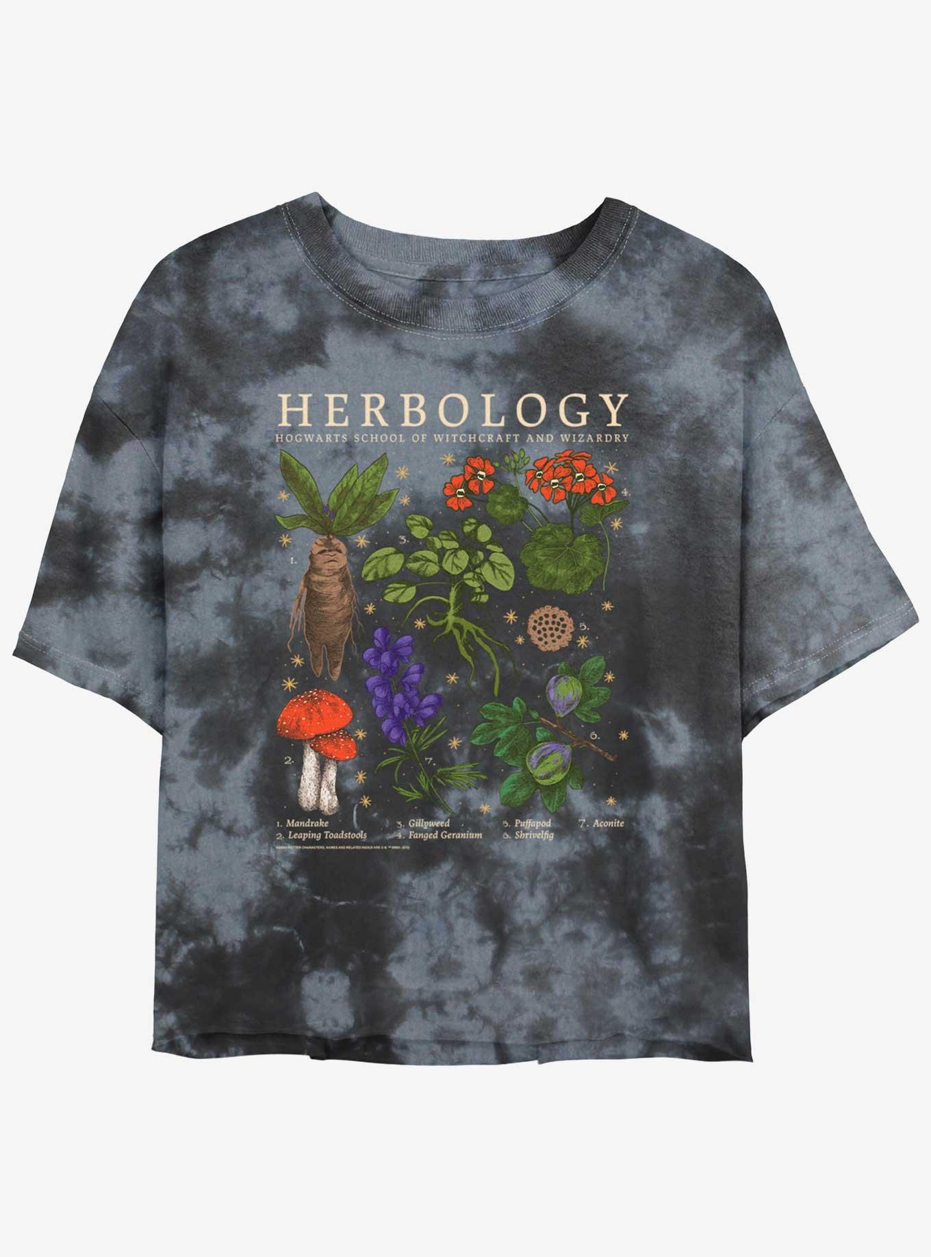 Harry Potter Herbology Girls Tie-Dye Crop T-Shirt, BLKCHAR, hi-res