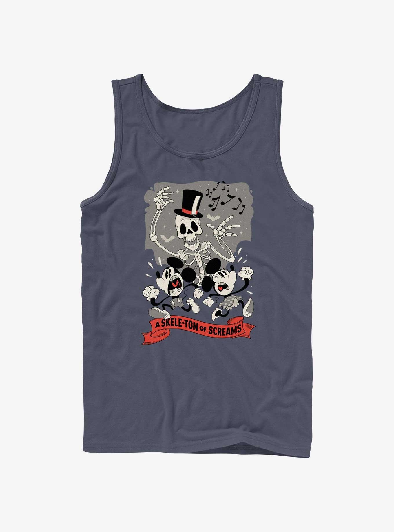 Disney Mickey Mouse A Skele-Ton of Screams Tank, NAVY, hi-res