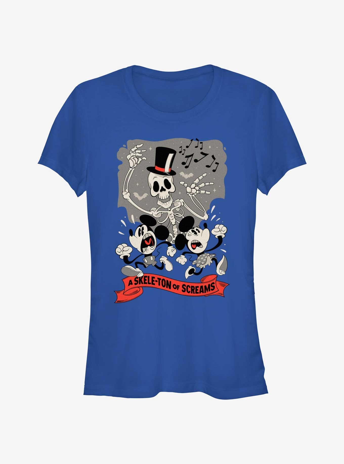 Disney Mickey Mouse A Skele-Ton of Screams Girls T-Shirt, ROYAL, hi-res