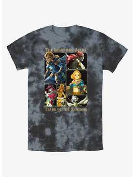Nintendo Zelda Tears of the Kingdom Character Lineup Tie-Dye T-Shirt, , hi-res