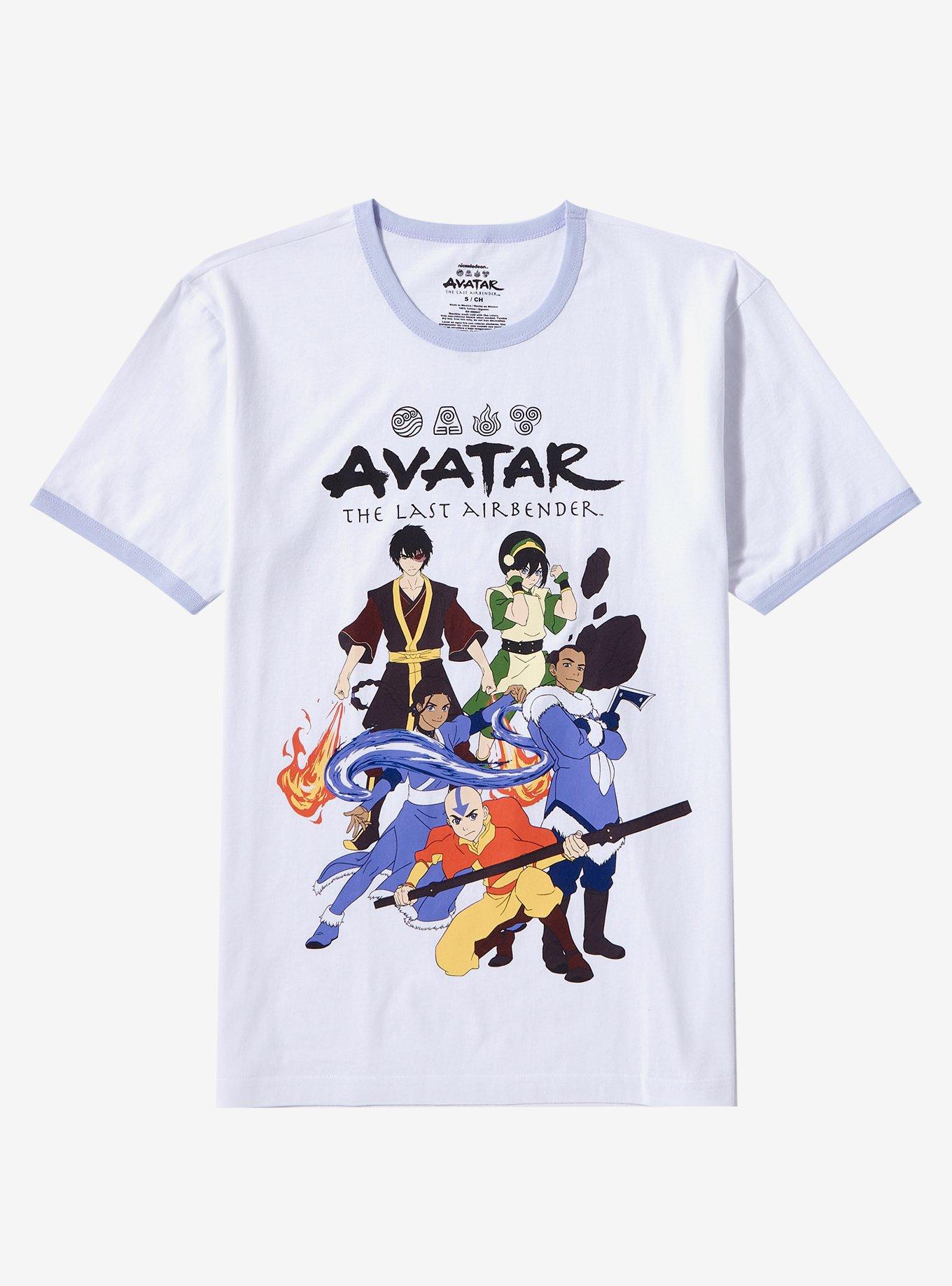 Avatar: The Last Airbender Characters Boyfriend Girls Ringer T-Shirt