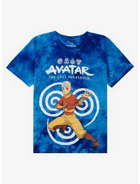 Avatar: The Last Airbender Aang Air Symbol Tie-Dye Boyfriend Fit Girls T-Shirt, , hi-res
