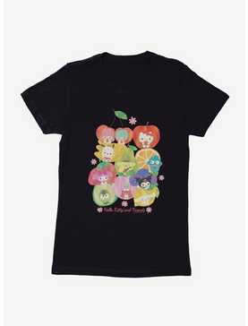 Hello Kitty And Friends Fruit Background Portrait Womens T-Shirt, , hi-res