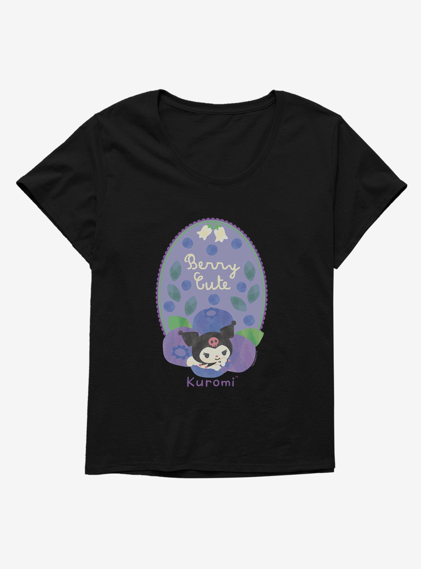 Hello Kitty And Friends Berry Cute Kuromi Womens T-Shirt Plus Size, BLACK, hi-res