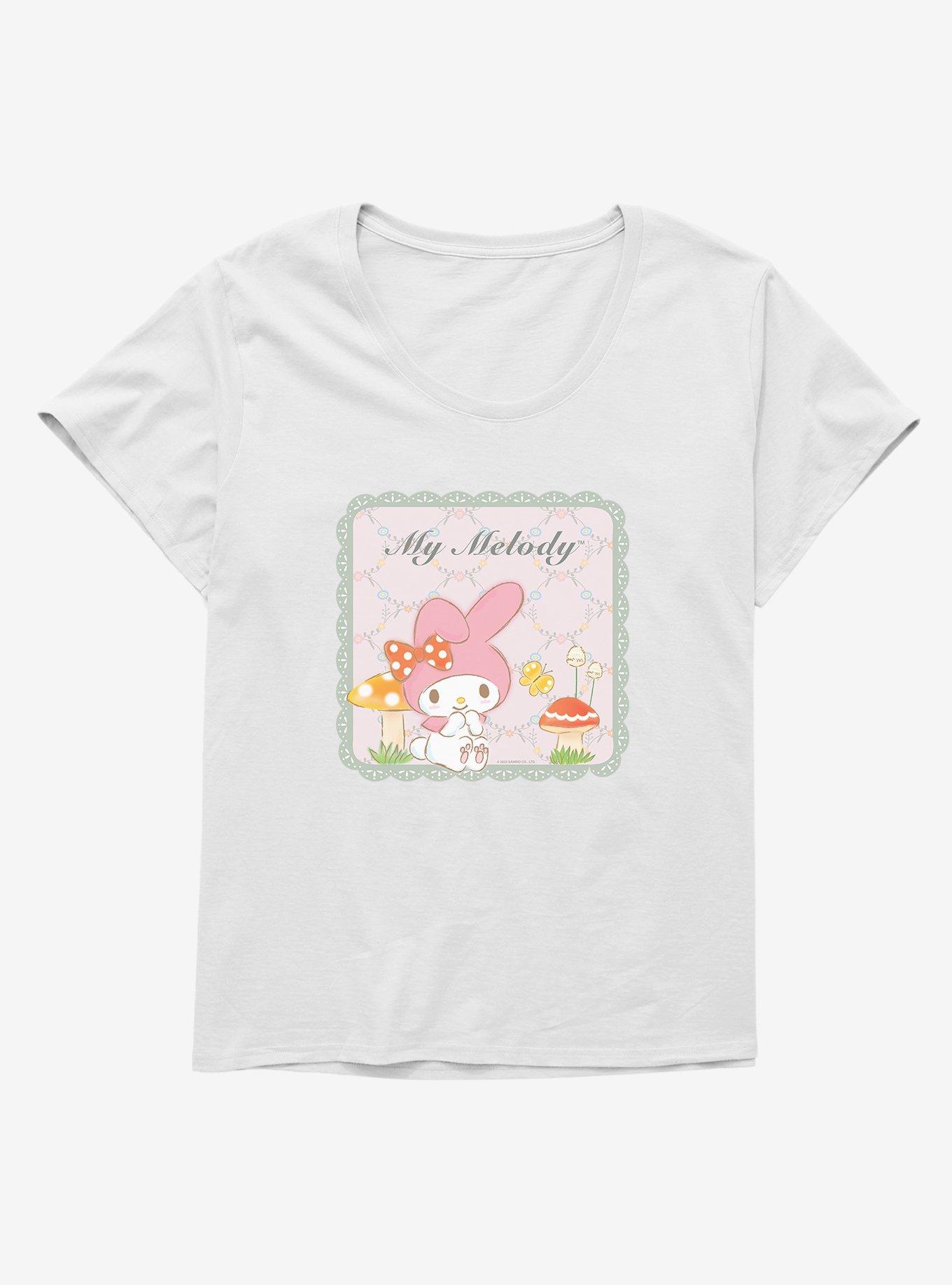 Hello Kitty And Friends My Melody Mushroom Stamp Womens T-Shirt Plus Size, , hi-res