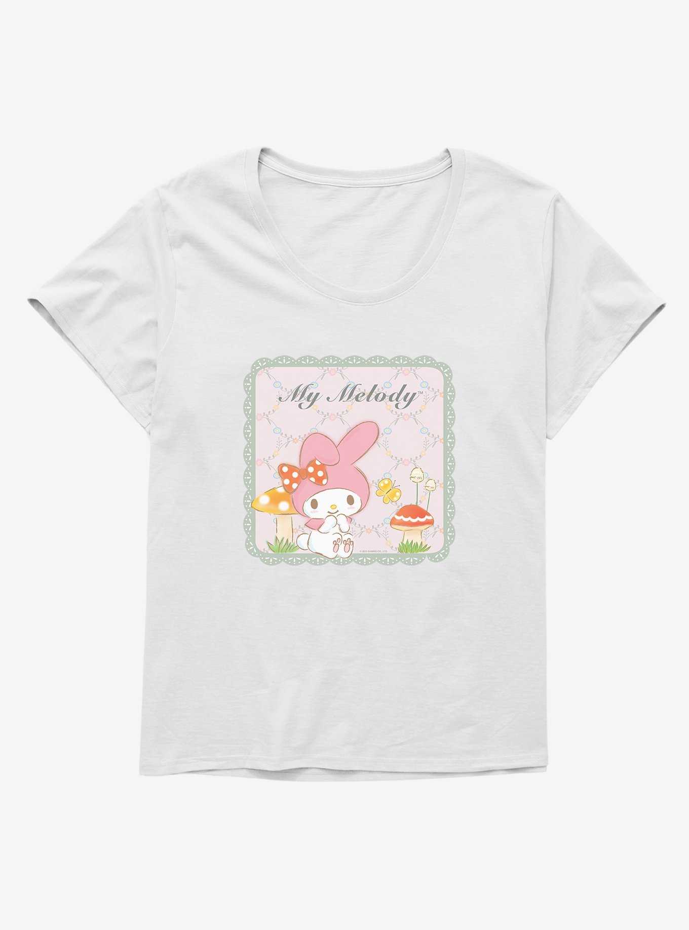 Hello Kitty And Friends My Melody Mushroom Stamp Womens T-Shirt Plus Size, , hi-res