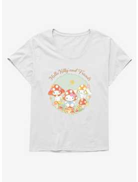 Hello Kitty And Friends Mushroom Garden Circle Portrait Womens T-Shirt Plus Size, , hi-res