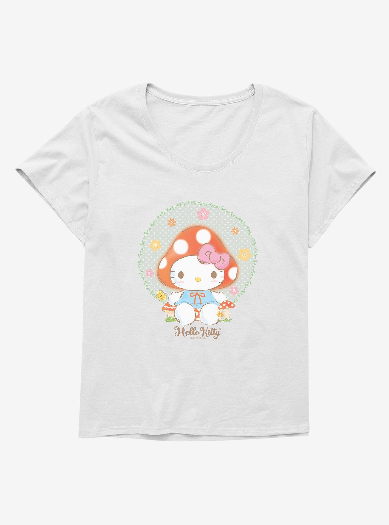 Hello Kitty And Friends Mushroom Womens T-Shirt Plus Size, WHITE, hi-res