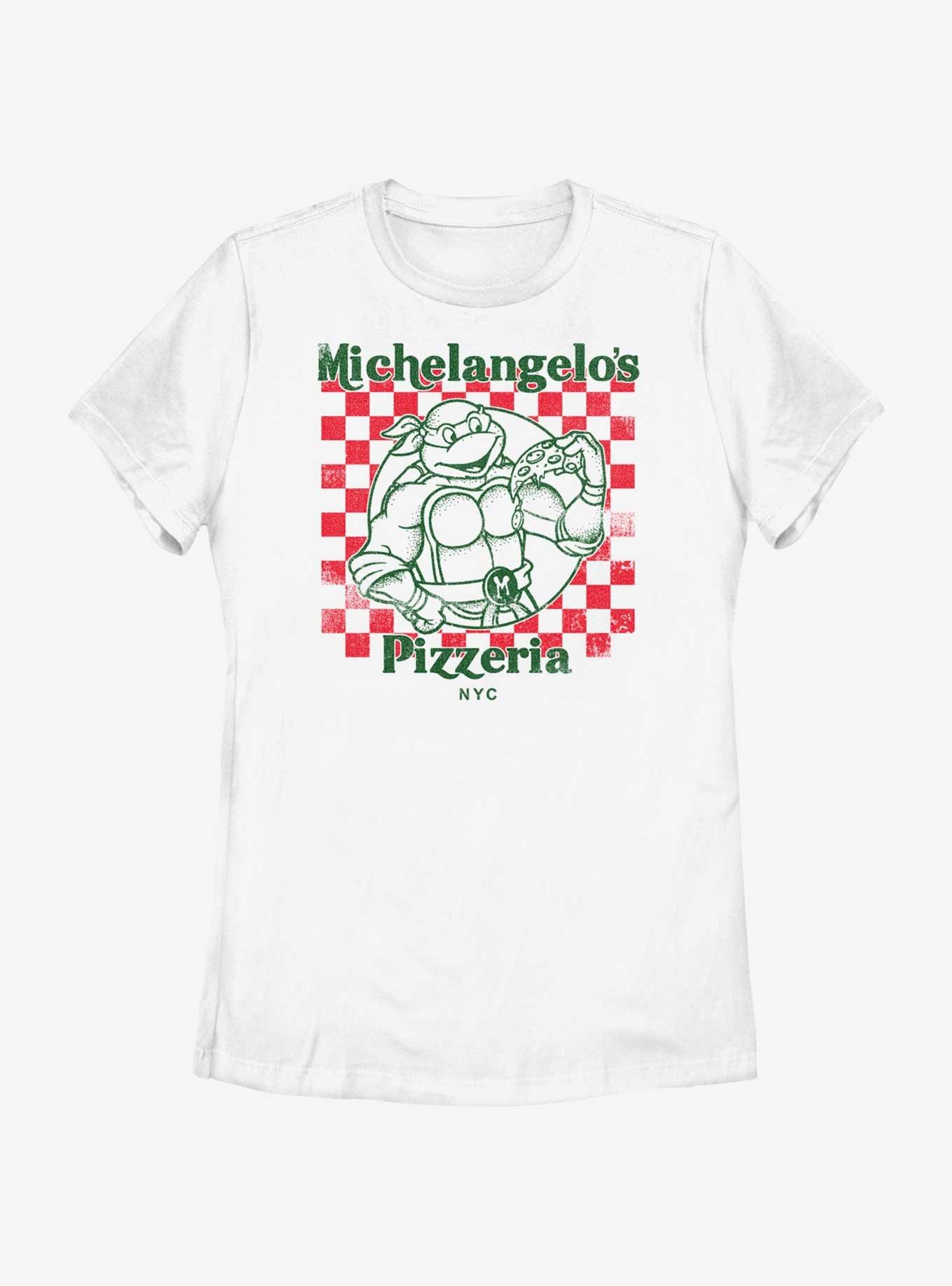 Teenage Mutant Ninja Turtles Mikey's Pizza Womens T-Shirt, WHITE, hi-res