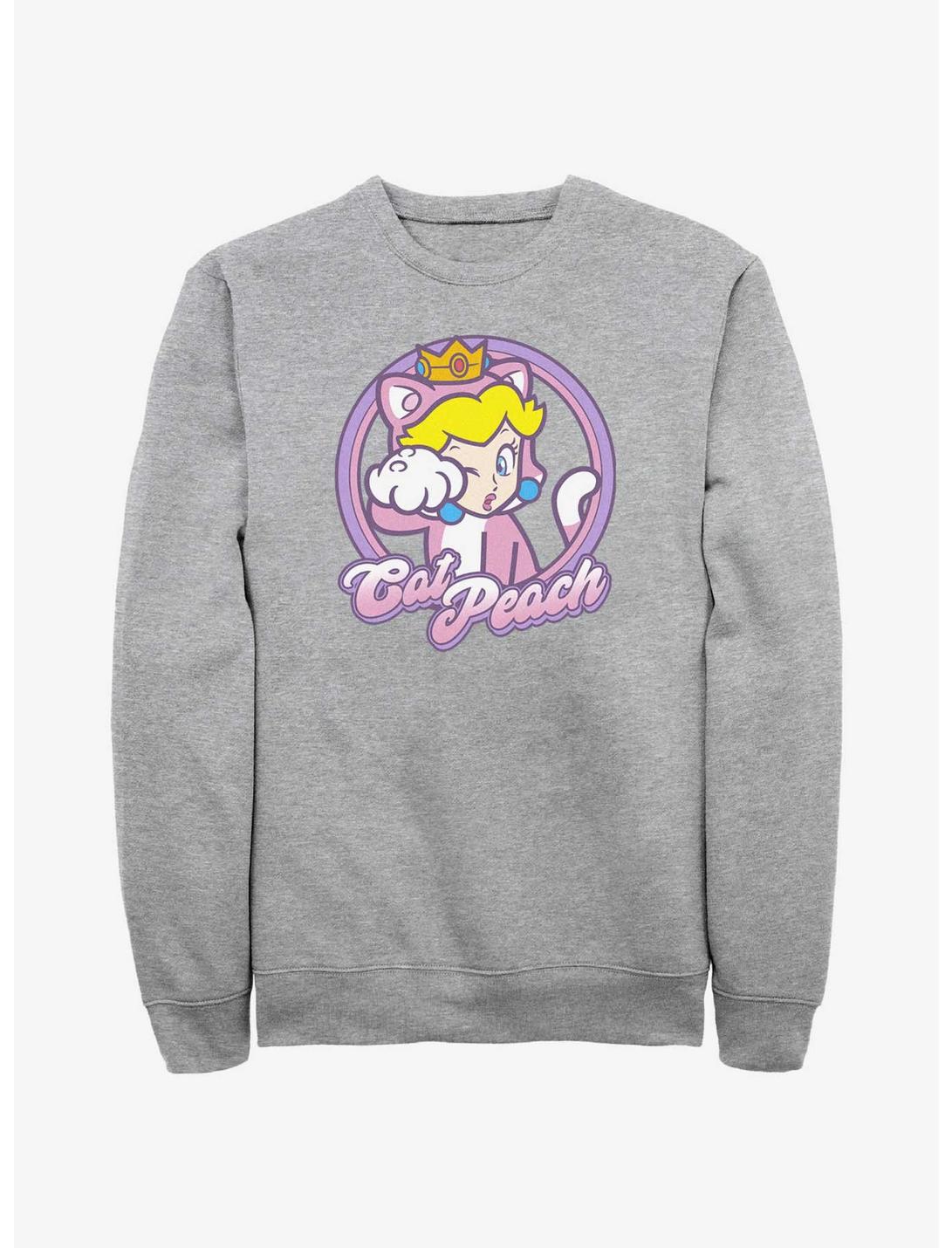 Mario Cat Princess Peach Sweatshirt, ATH HTR, hi-res