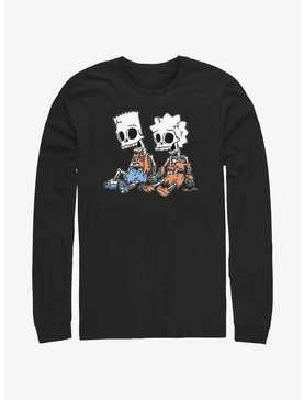 The Simpsons Skeleton Bart And Lisa Long-Sleeve T-Shirt, , hi-res