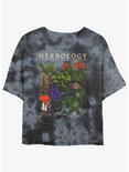 Harry Potter Herbology Womens Tie-Dye Crop T-Shirt, BLKCHAR, hi-res