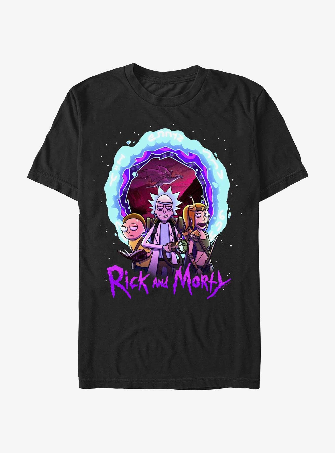 Rick and Morty Magic Portal T-Shirt, BLACK, hi-res
