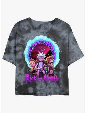 Rick and Morty Magic Portal Womens Tie-Dye Crop T-Shirt, , hi-res