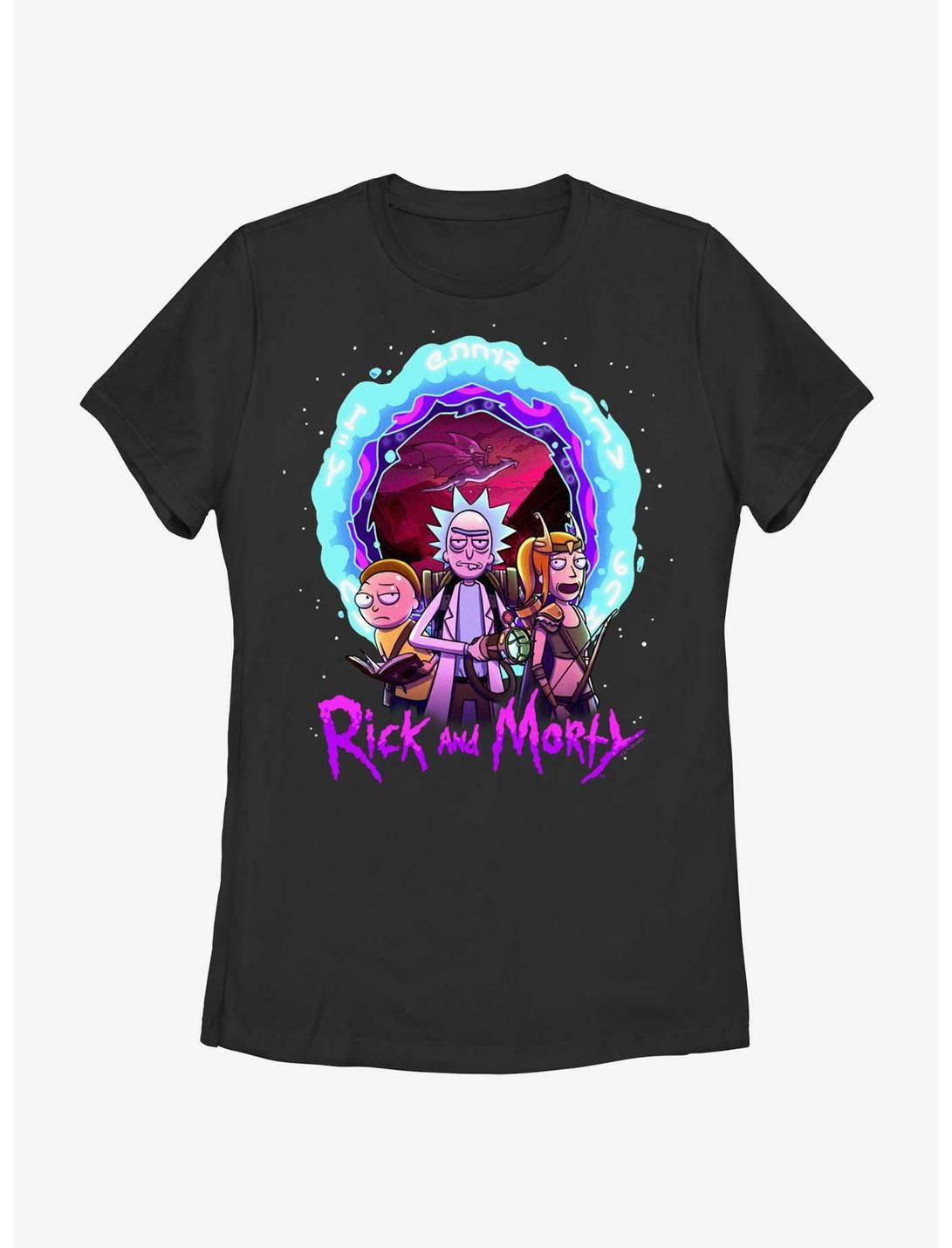 Rick and Morty Magic Portal Womens T-Shirt, BLACK, hi-res