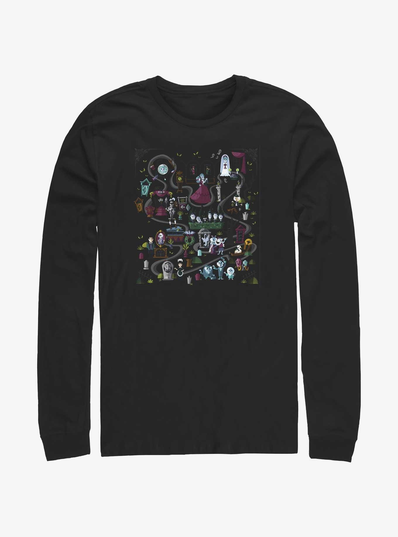 Disney The Haunted Mansion Mansion Map Long-Sleeve T-Shirt, , hi-res