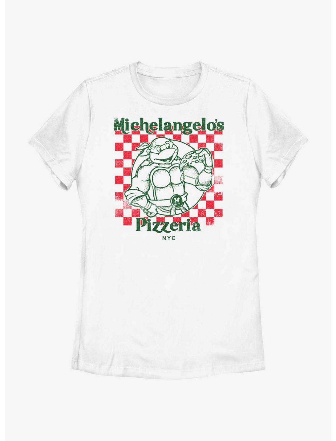 Teenage Mutant Ninja Turtles Mikey's Pizza Womens T-Shirt, WHITE, hi-res