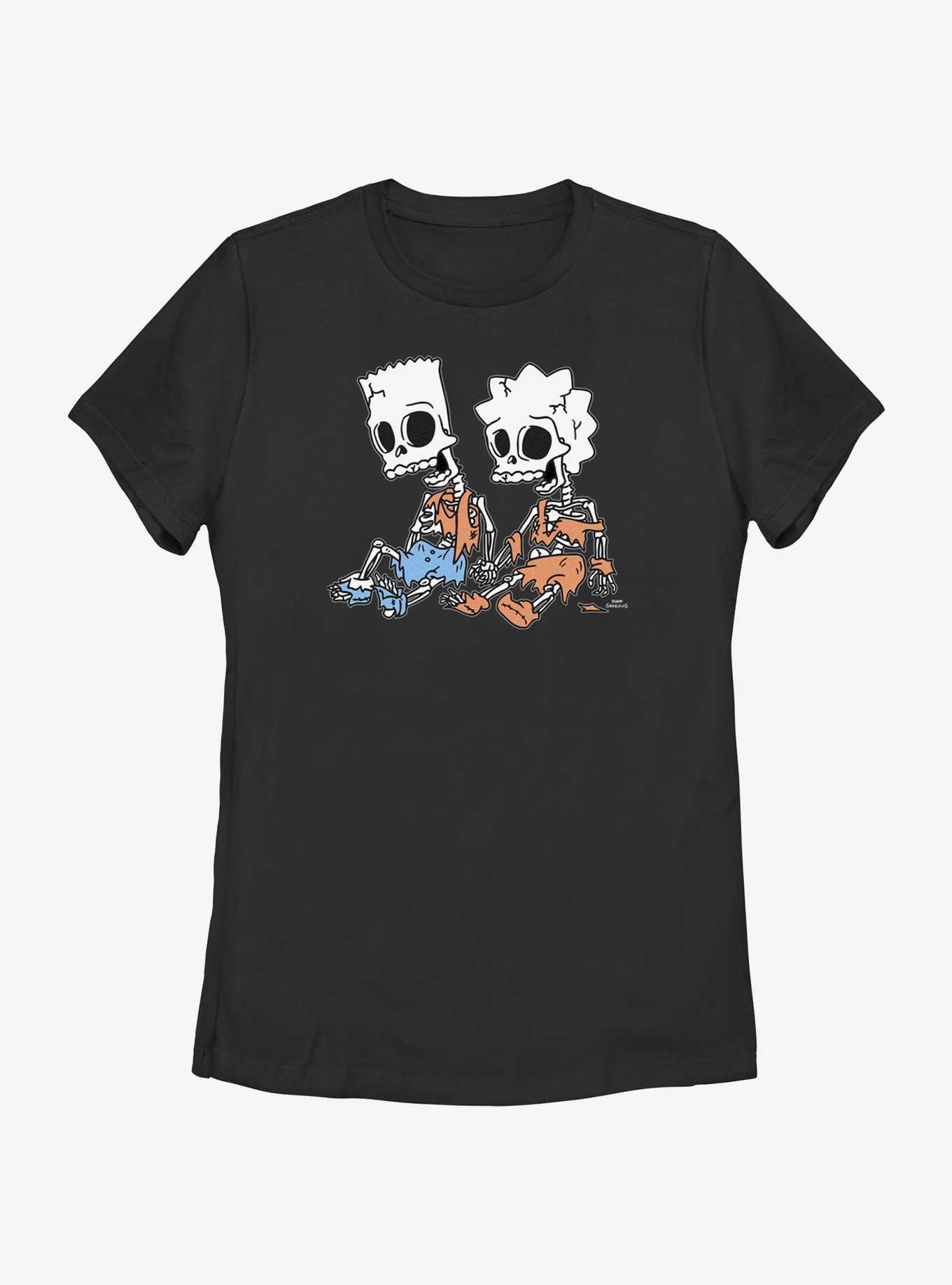 The Simpsons Skeleton Bart And Lisa Womens T-Shirt, , hi-res