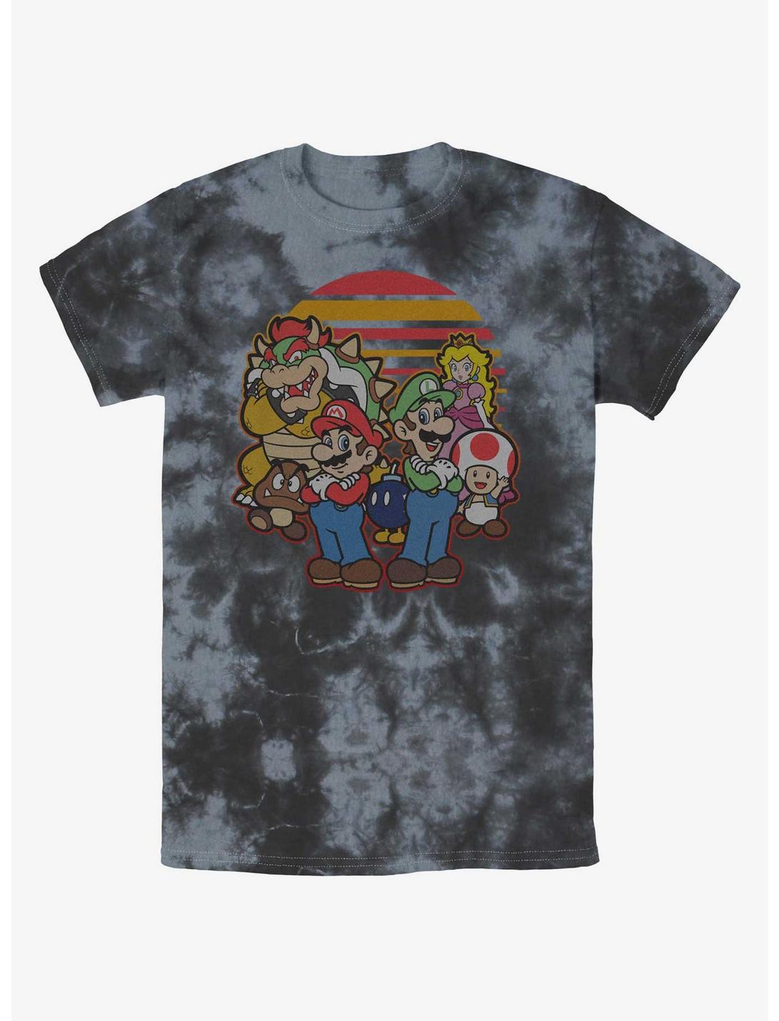 Nintendo Mario And Friends Tie-Dye T-Shirt, BLKCHAR, hi-res