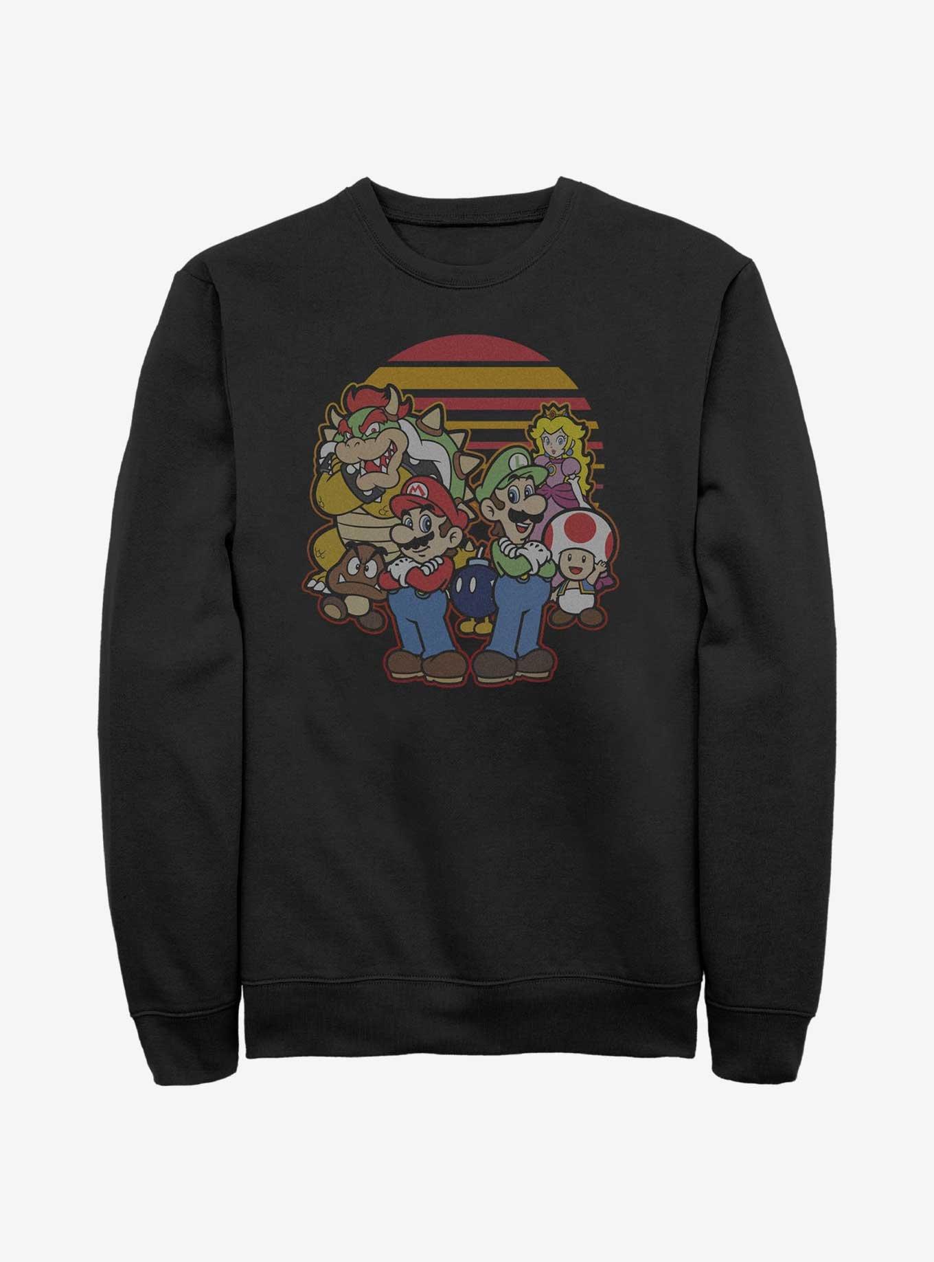 Nintendo Mario And Friends Sweatshirt, BLACK, hi-res