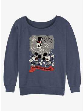 Disney Mickey Mouse A Skele-Ton of Screams Womens Slouchy Sweatshirt, , hi-res