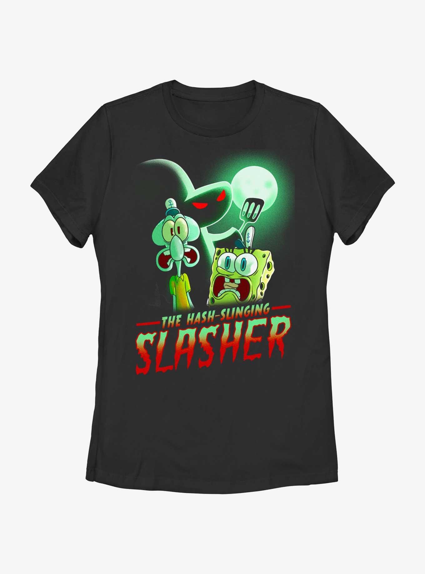 Spongebob Squarepants Hash Slinging Slasher Womens T-Shirt, BLACK, hi-res