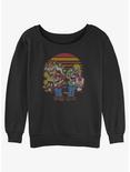 Nintendo Mario And Friends Womens Slouchy Sweatshirt, BLACK, hi-res