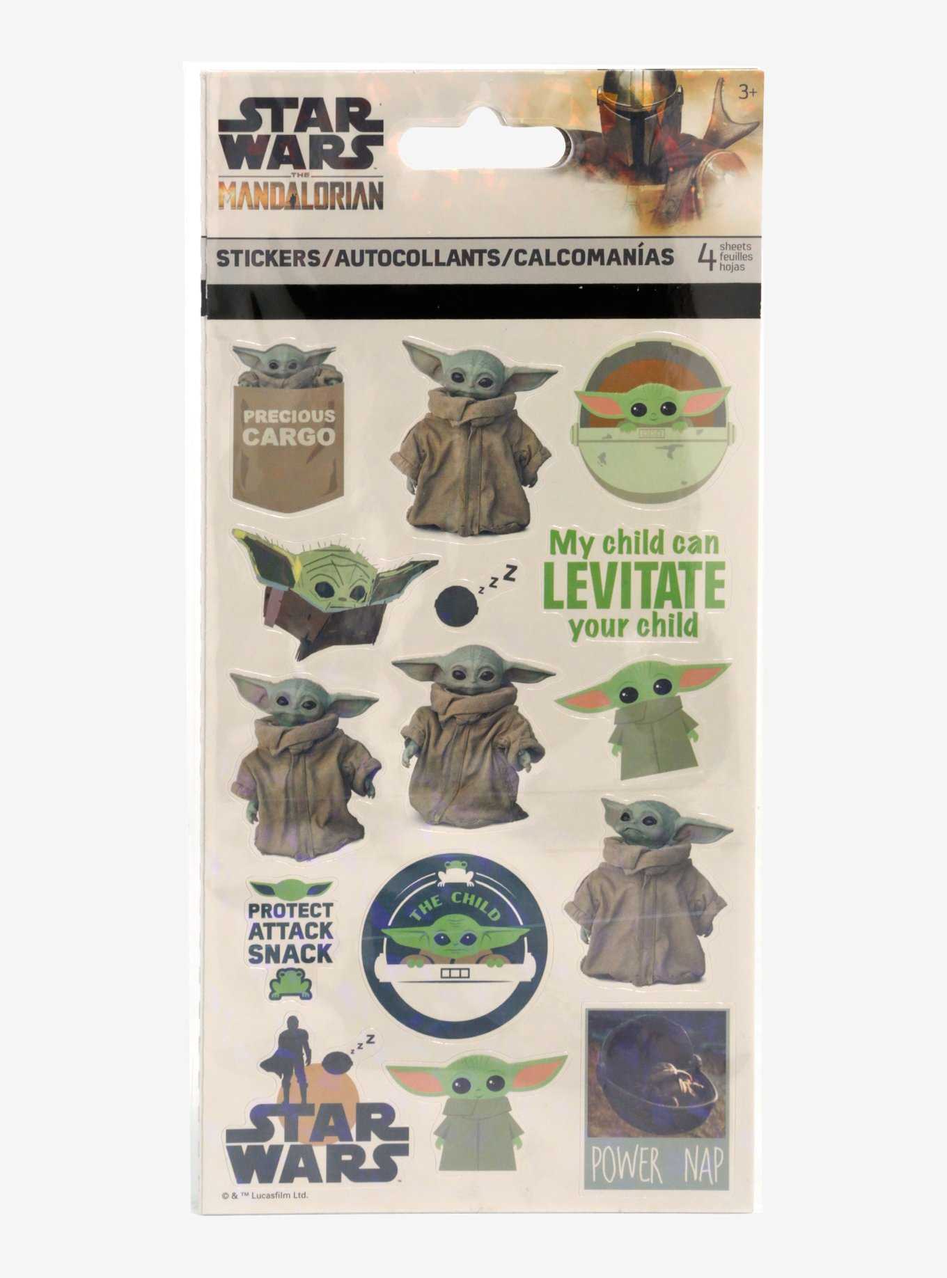 Star Wars Clear & Green Grogu Water Bottle With Sticker Sheet, 32