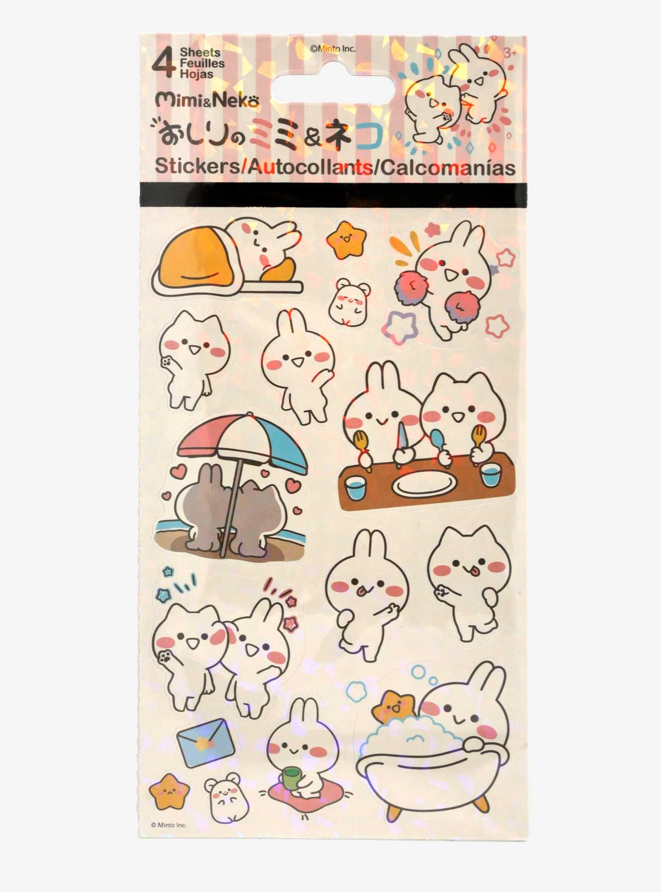 Mimi & Neko Sticker Sheet Set, , hi-res