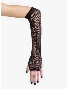Butterfly Black Fishnet Gloves, , hi-res