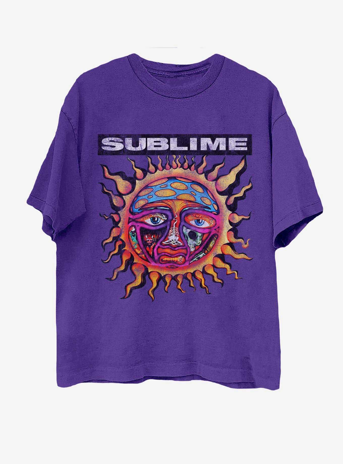 Sublime Logo Purple Boyfriend Fit Girls T-Shirt, , hi-res