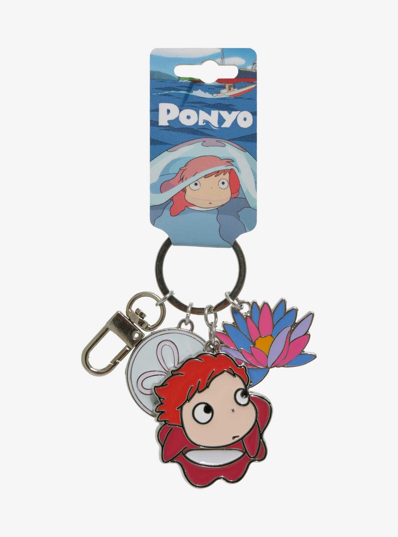 Studio Ghibli Ponyo Floral Multi-Charm Keychain, , hi-res