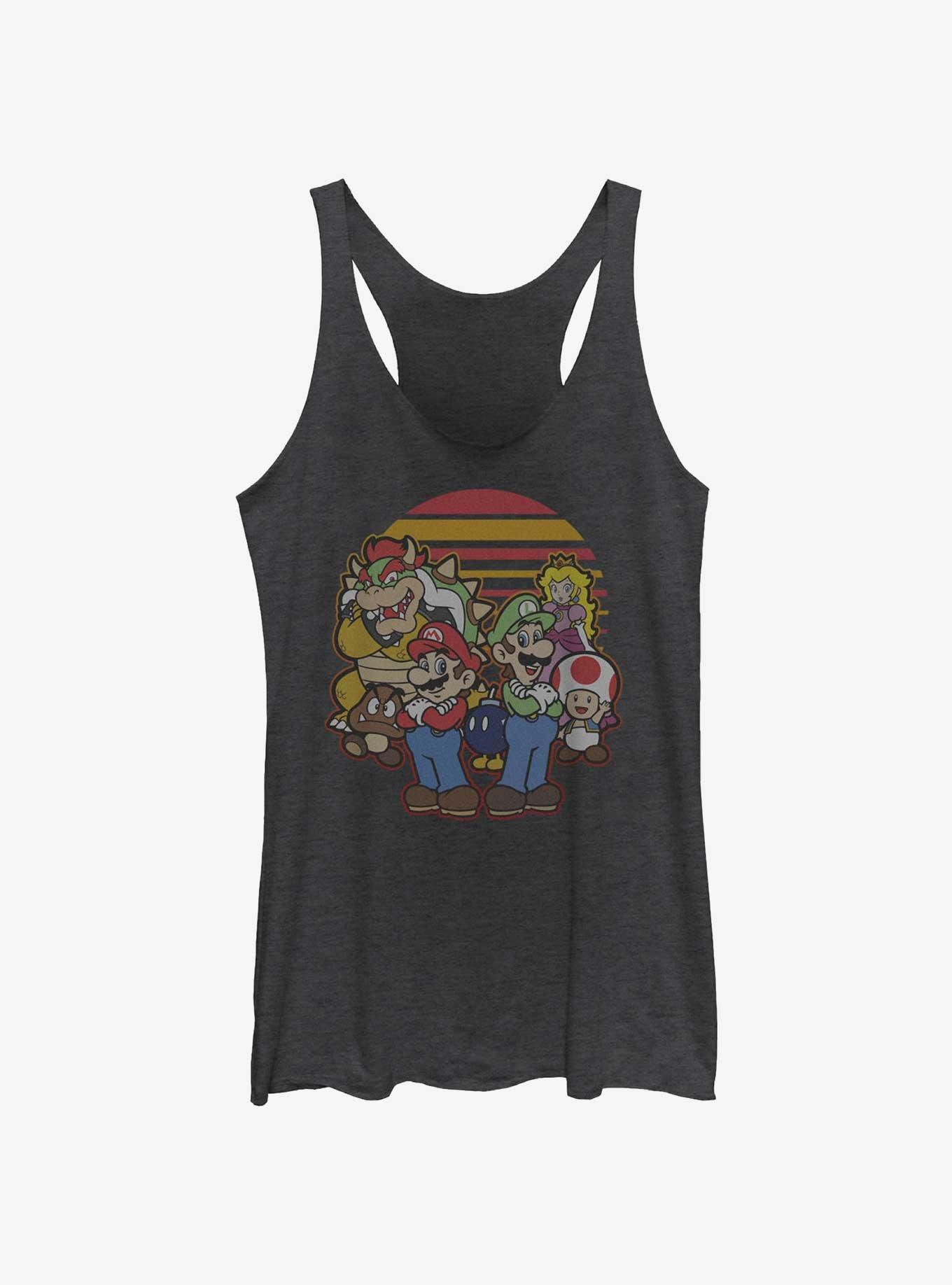 Nintendo Mario And Friends Girls Tank, BLK HTR, hi-res