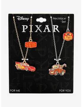 Disney Pixar Cars Lightning McQueen and Tow Mater Bestie Necklace Set — BoxLunch Exclusive, , hi-res