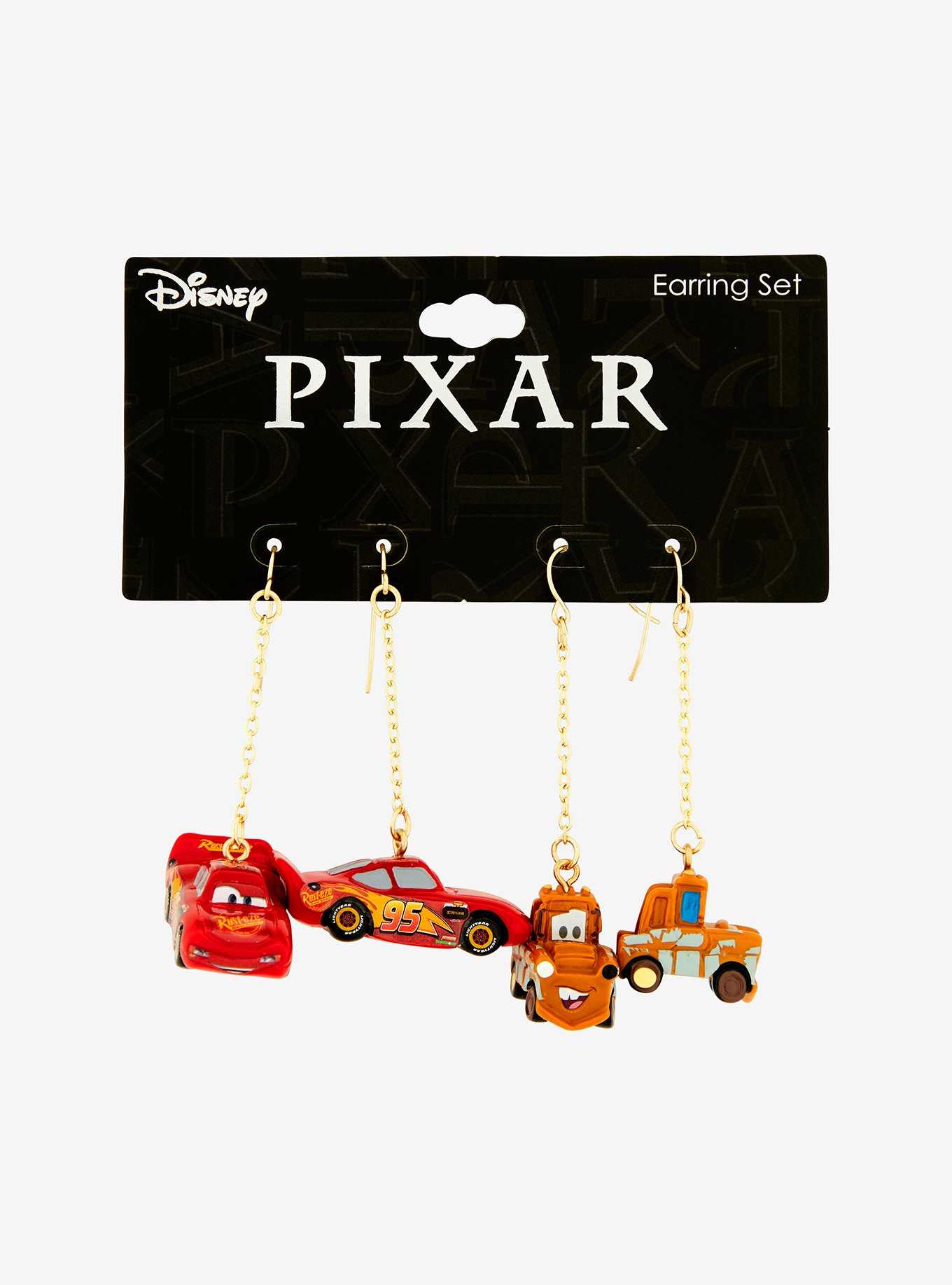 Disney Pixar Cars Lightning McQueen and Tow Mater Bestie Earrings Set — BoxLunch Exclusive, , hi-res