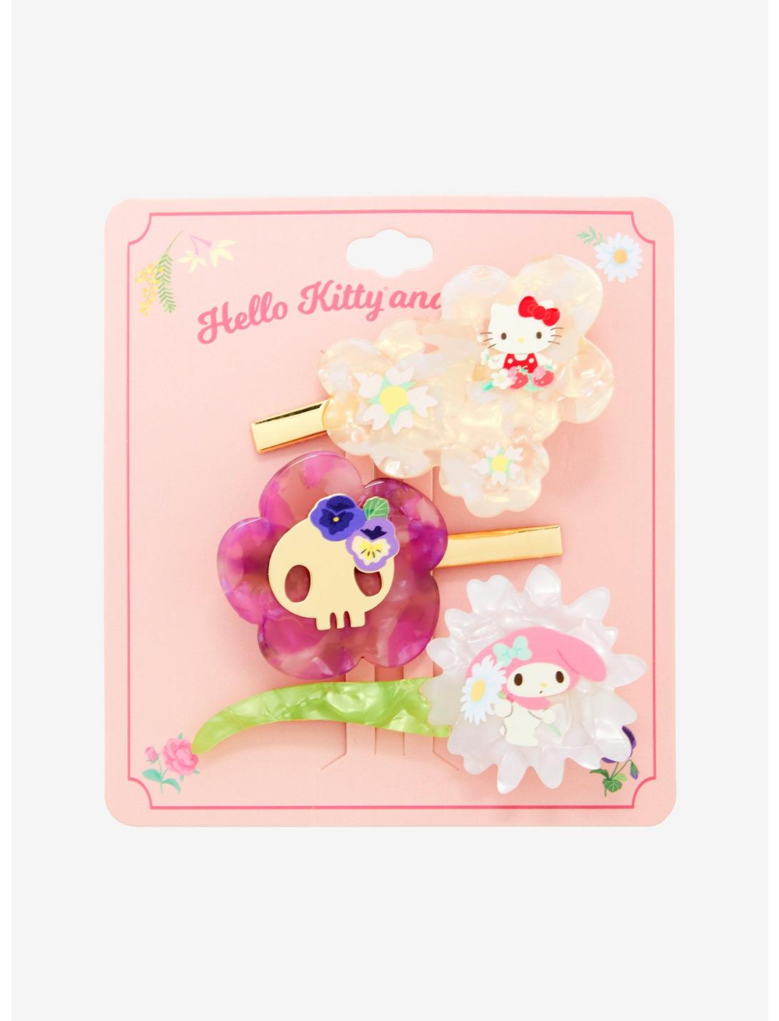 Sanrio Hello Kitty and Friends Floral Hair Clip Set - BoxLunch Exclusive, , hi-res