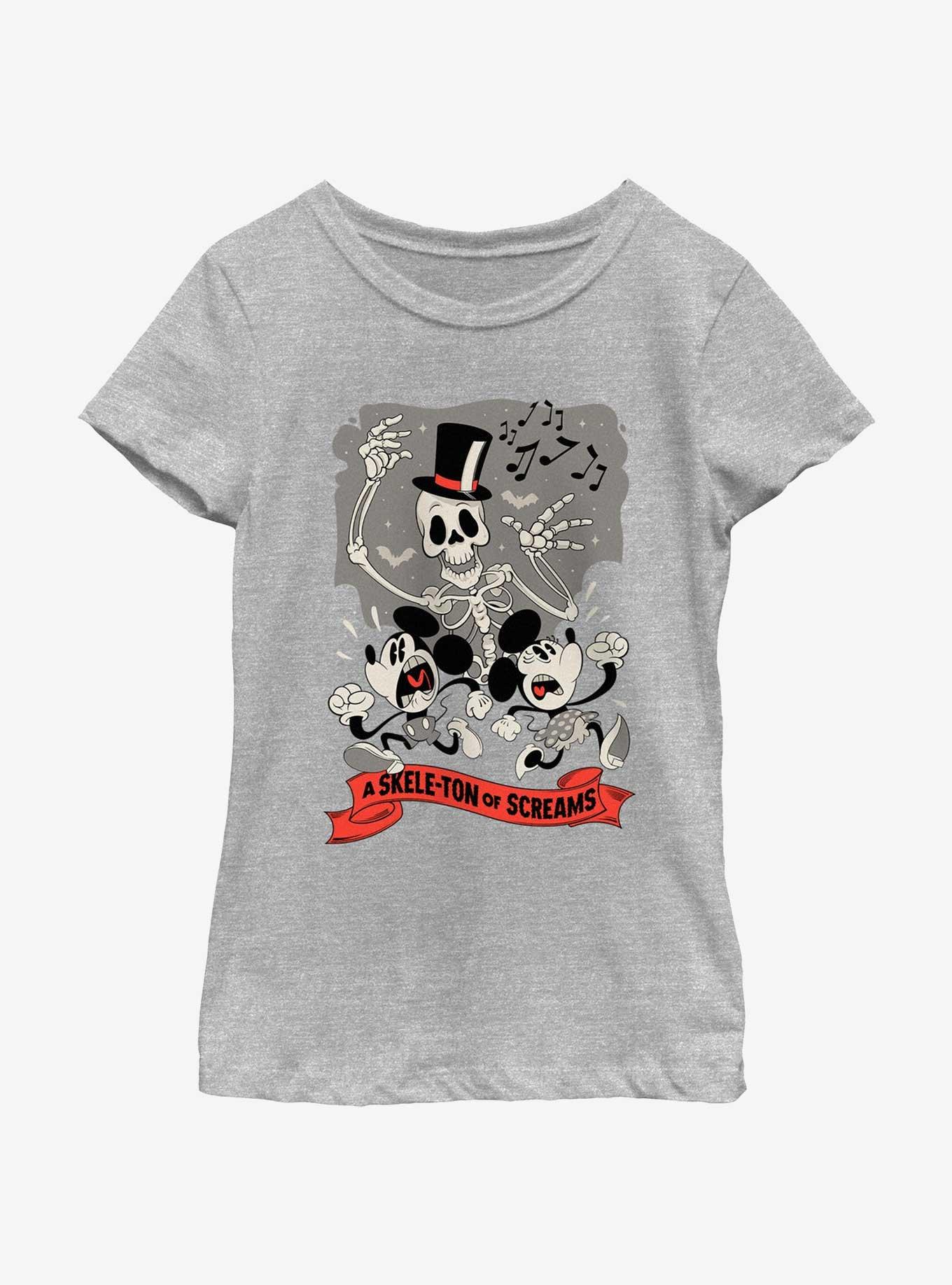 Disney Mickey Mouse A Skele-Ton of Screams Youth Girls T-Shirt, , hi-res
