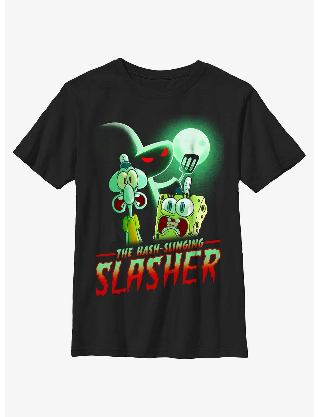 Spongebob Squarepants Hash Slinging Slasher Youth T-Shirt, BLACK, hi-res