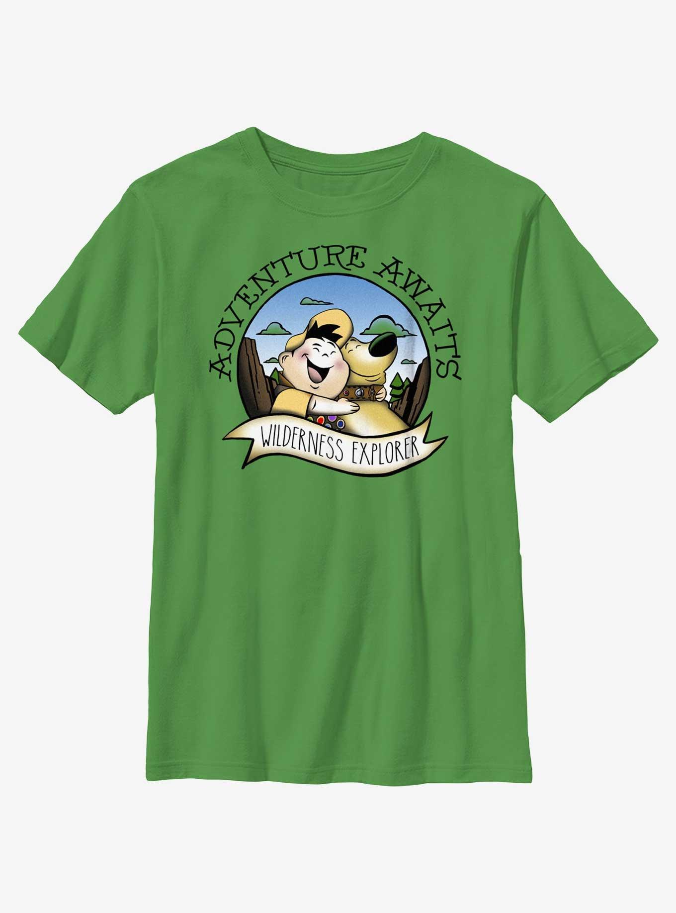 Disney Pixar Up Russell and Dug Wilderness Explorer Youth T-Shirt, KELLY, hi-res