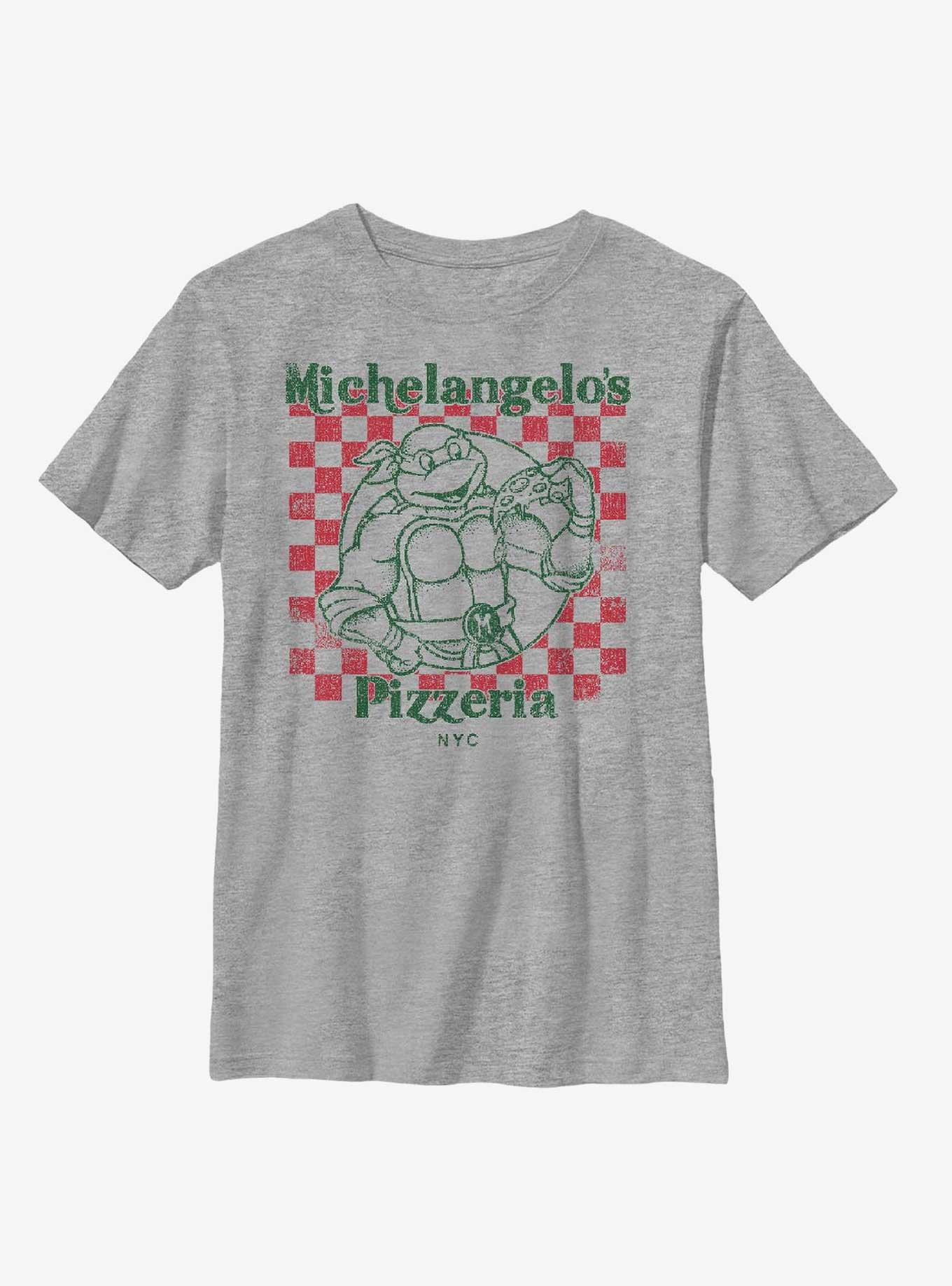 Teenage Mutant Ninja Turtles Mikey's Pizza Youth T-Shirt, ATH HTR, hi-res