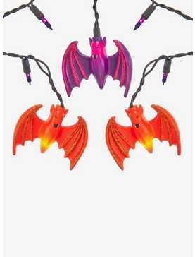 Purple and Orange Bat Icicle Light Set, , hi-res