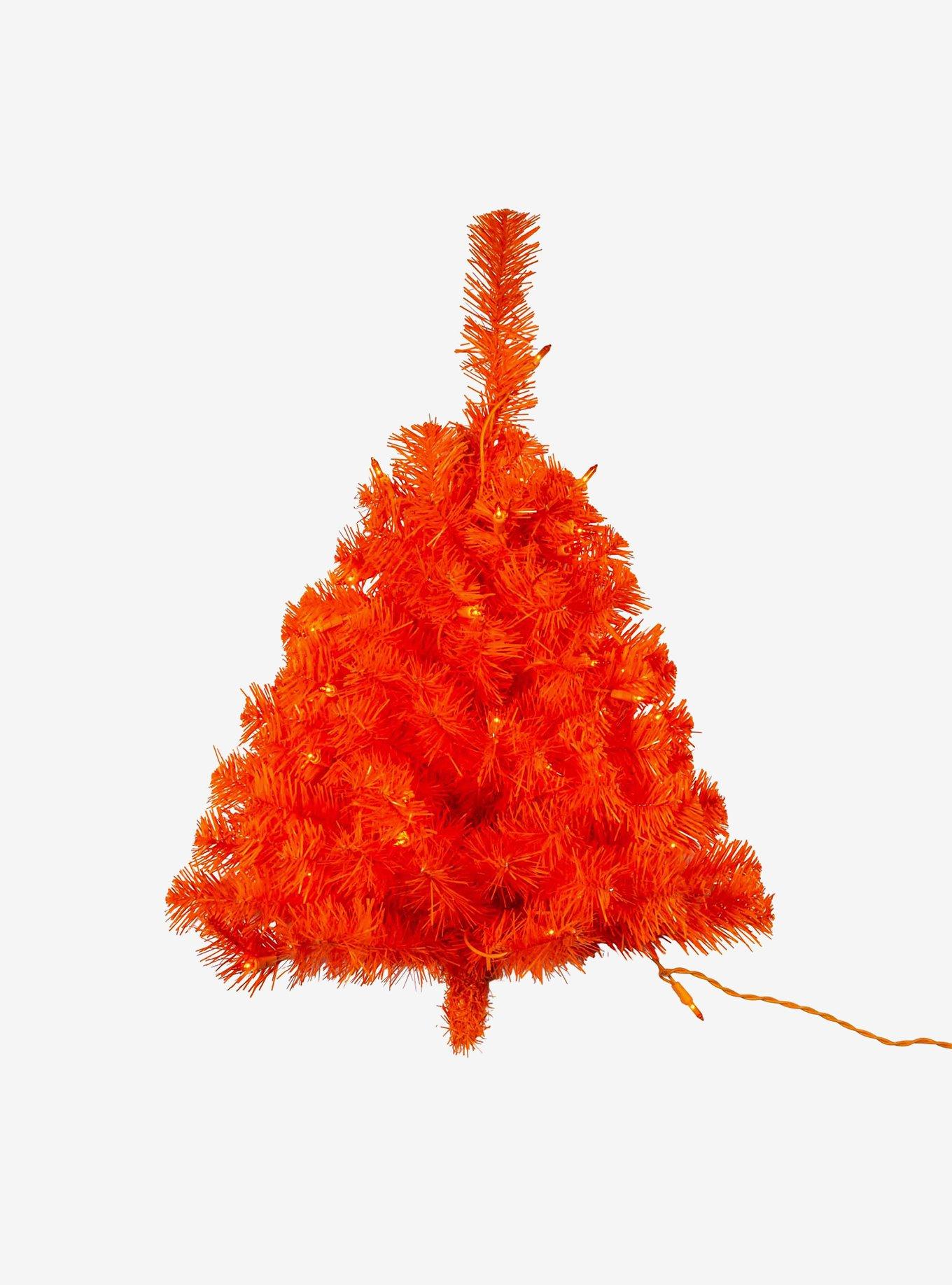 Pre Lit Incandescent Orange Wall Tree, , hi-res