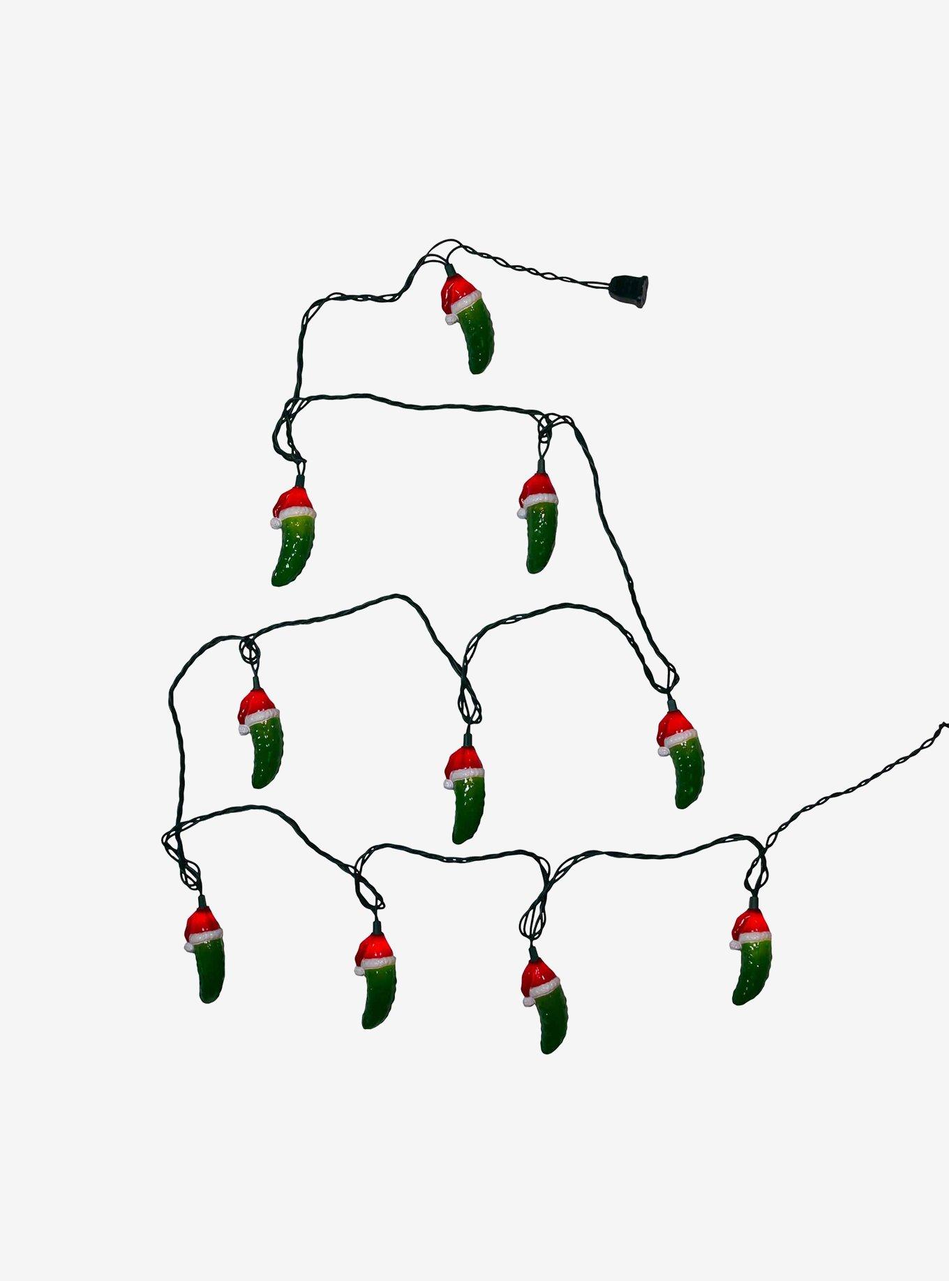 Pickle with Santa Hat Light Set, , hi-res