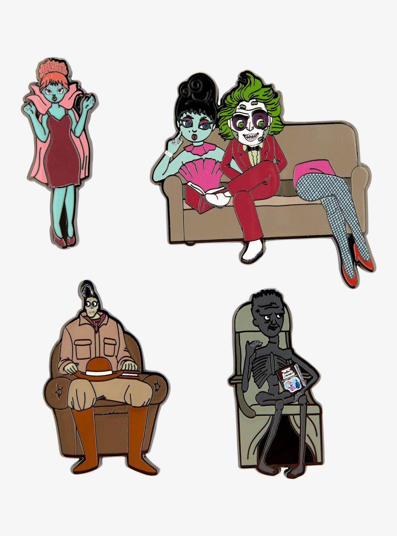 Beetlejuice Waiting Room Enamel Pin Set, , hi-res