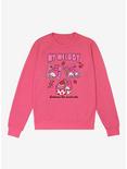 Hello Kitty & Friends My Melody Strawberry Stamps French Terry Sweatshirt, HELICONIA HEATHER, hi-res